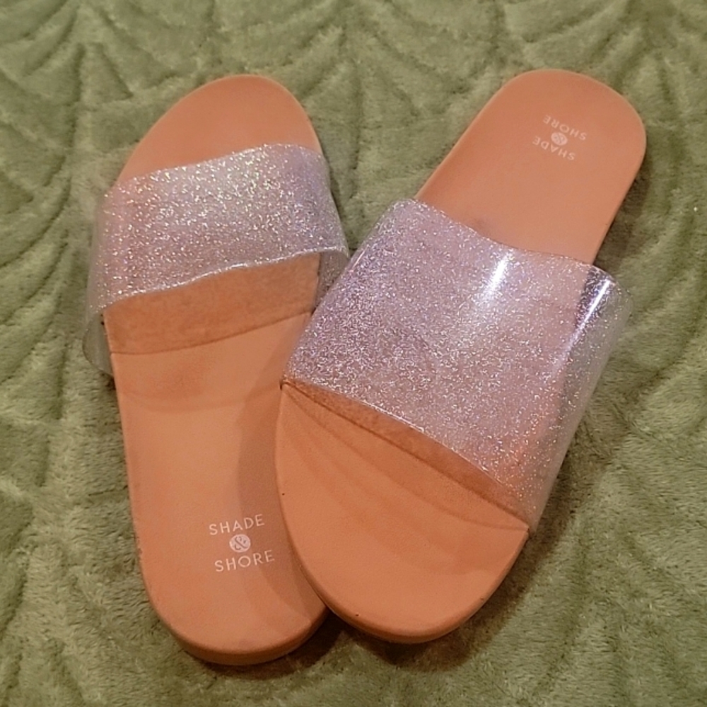 Shade and Shore Glitter Slides
